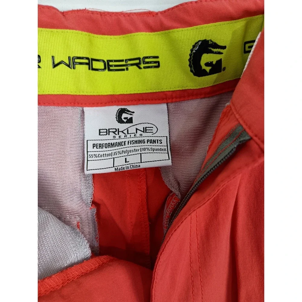 Gator Waders Men's Fishing Performance Pants Size Large Red